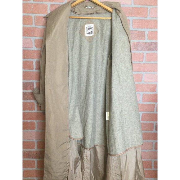 Vintage Saxton Hall Womens Trench Coat Size 10 Detachable Liner Belt Tan Neutral - Picture 3 of 14